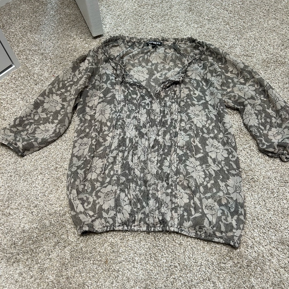 Express Chiffon Dress Top